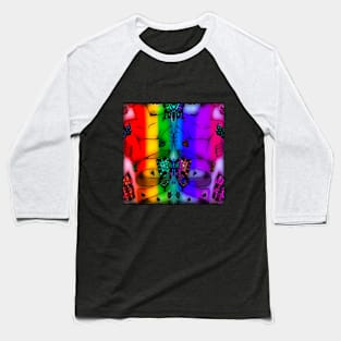 Rainbow Nervous Butterflies Baseball T-Shirt